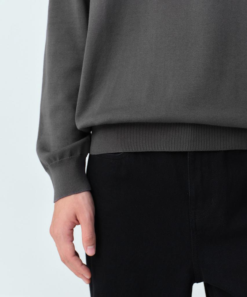 MUSINSA STANDARD Washable Supima Cotton Crew Neck Knit [Gray]