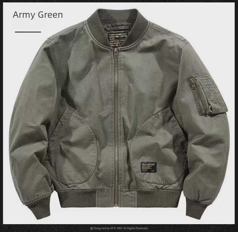 Унисекс ретро японская пилотская куртка - легкая хлопковая бейсбольная куртка для весны, осени и зимы