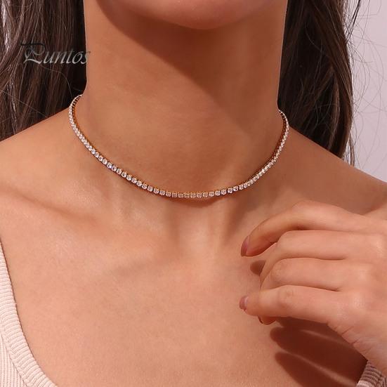 Женское элегантное колье-чокер со стразами, искрящееся регулируемое короткое ожерелье с кубическим цирконием, свадебные украшения, подарок