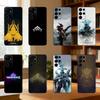Чехол для телефона W-Warframe для Samsung S25,24,23,22,30,21,10,9,Ultra,Plus,Lite, Мягкий черный чехол