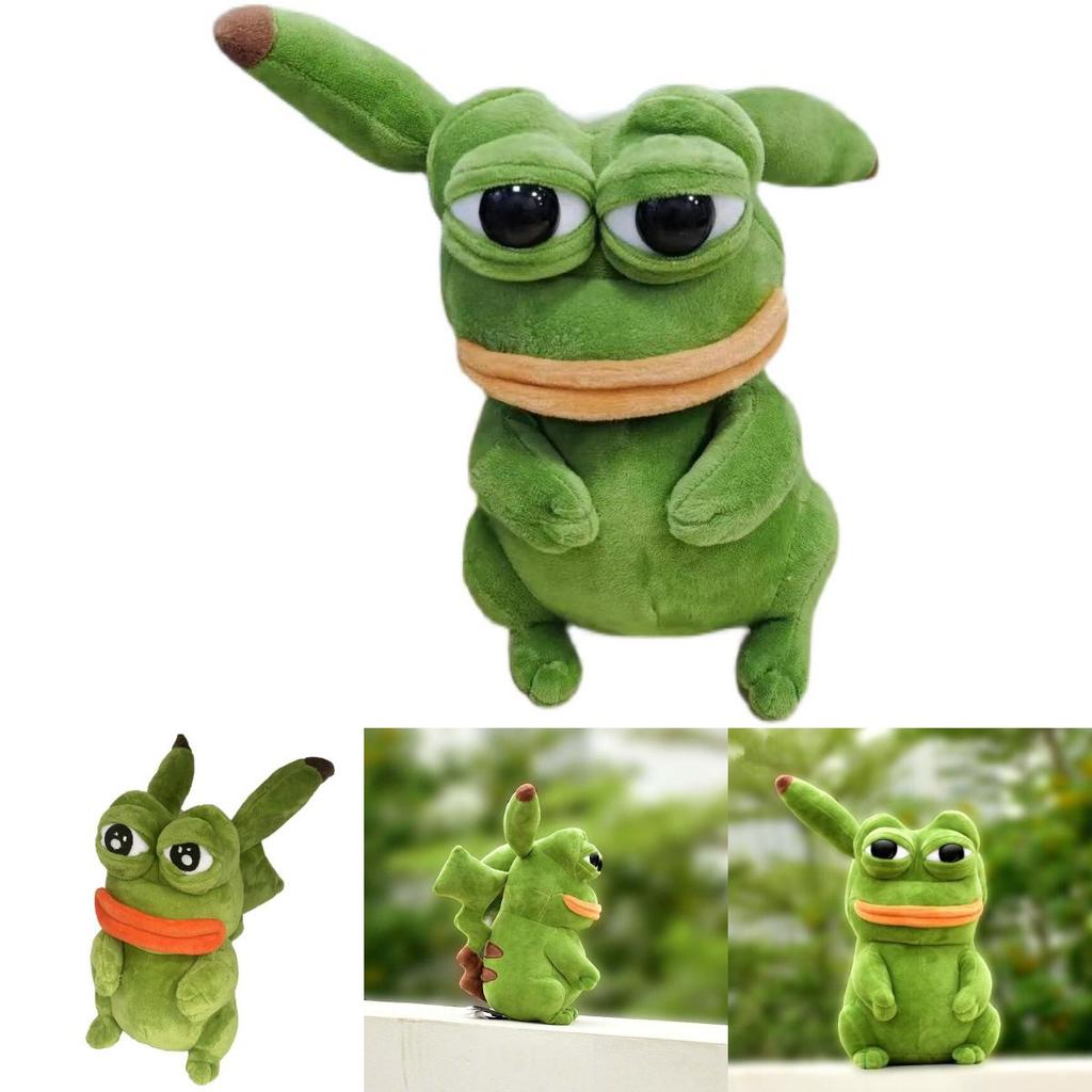 Soft Plush Frog Stuffed Animal Pepe The Frog Sad Kawaii Room Decor Toys