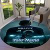 Mbappe Legend Custom Name Round Area Rug Carpet Rug For Living Room Bedroom Sofa Playroom Decor Nonslip Floor Mat