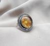 Citrine Ring: Handmade Sterling Silver Boho Jewelry, November Birthstone