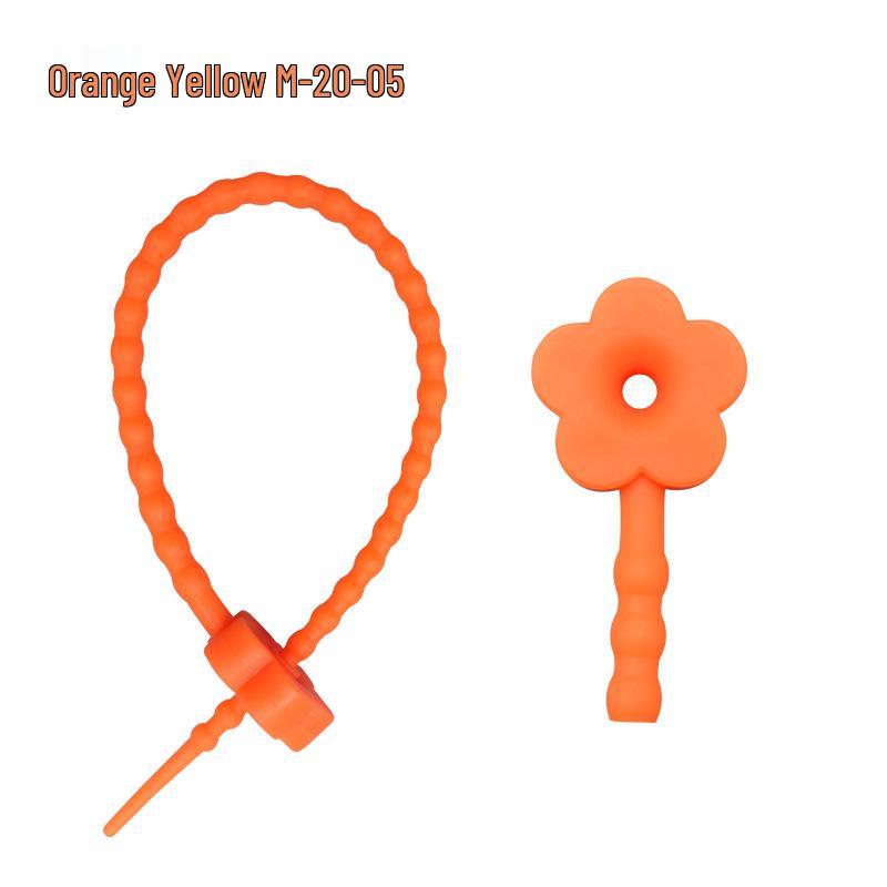 Multicolor TPR Silicone Zip Ties: Elastic Self-Locking, Reusable Cable Organizers & Keychain Pendants.