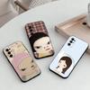 Арт-игрушка Y-Yoshitomo -N-Nara Чехол для телефона Samsung S25,S24,S21,S22,S23,S30,Ultra,S20,Plus,Fe, Мягкий силиконовый черный чехол