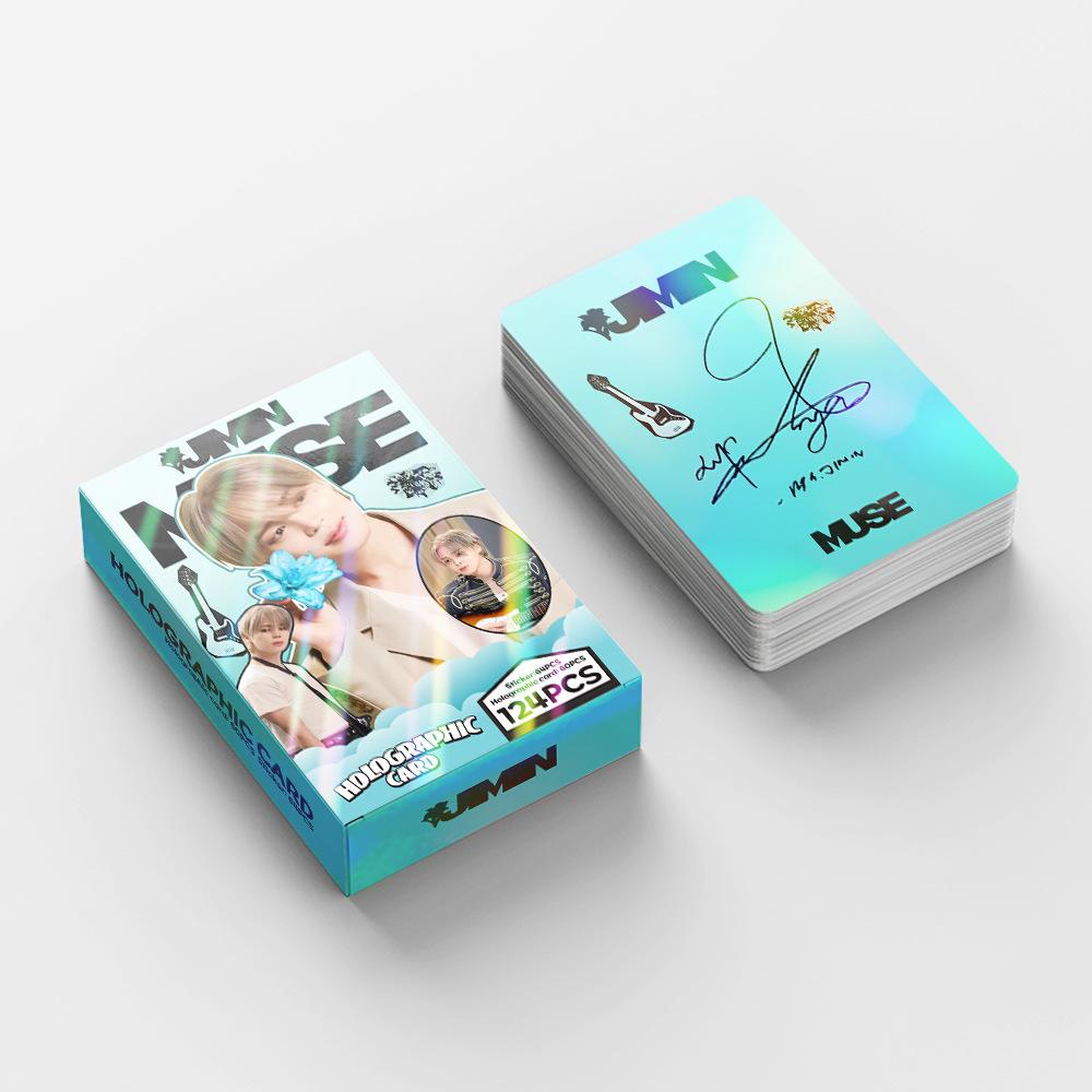 Straykids 124 шт. Альбом Jimin Muse Голографические Фотокарточки Поп-Идол Lomo Flash Фотокарточки с Автографом Для Коллекции Поп-Фанатов Прекрасный Подарок