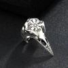 Скандинавское ретро кольцо-череп птицы викингов мужское модное хип-хоп клюв ястреба кольцо для самообороны открытое