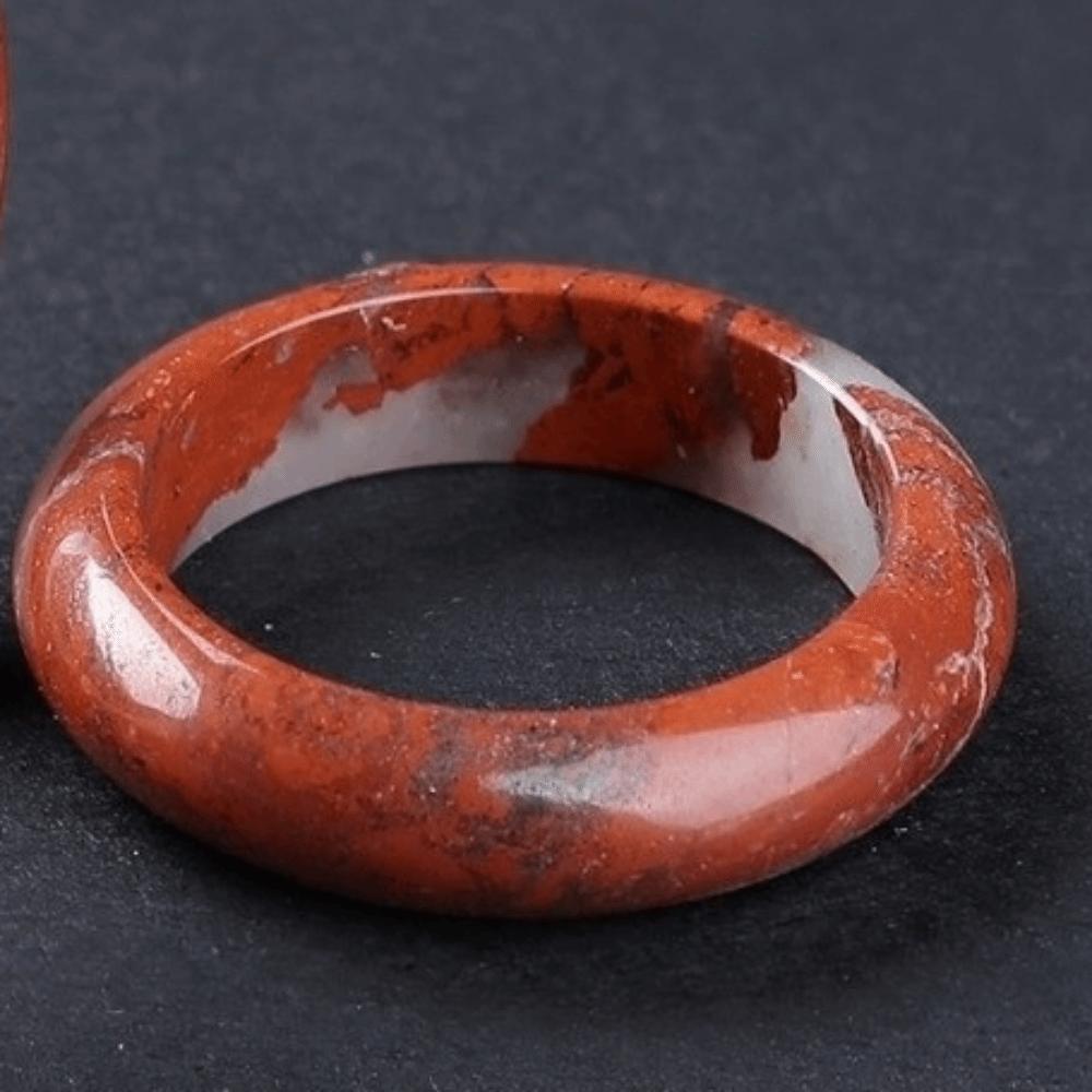 Obsidian Stone Crystal Stone Band Rings Natural Crystal Jewelry Finger Ring Minimalist Ring  Women