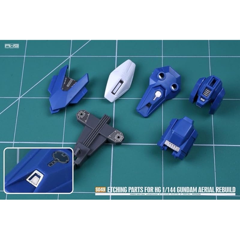 HG 1/144 Гандам Антенна (отремонтированный тип) для модификации Детали вверх Высококачественные металлические детали Поставляется с наклейкой для переноса воды [продукт]