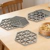 Силиконовая подставка-тривет Шестиугольная подставка Подставка под кастрюлю Термостойкая и нескользящая Настольные коврики Изолированные защитные накладки для рабочего стола для дома, бара, кафе