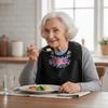 Waterproof Elderly Bibs Foldable Snap Closure Adult Apron Oil-Resistant Washable Senior Citizens Bibs Household Use