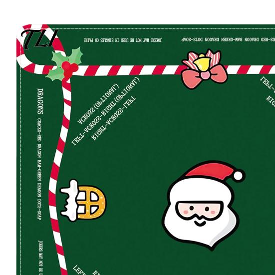 Waterproof Table Cover Christmas Mahjong Mat, Non-Slip Rubber American Noise Reduction Accessories for Poker, Card, Board & Tile Games Poker Game Mat
