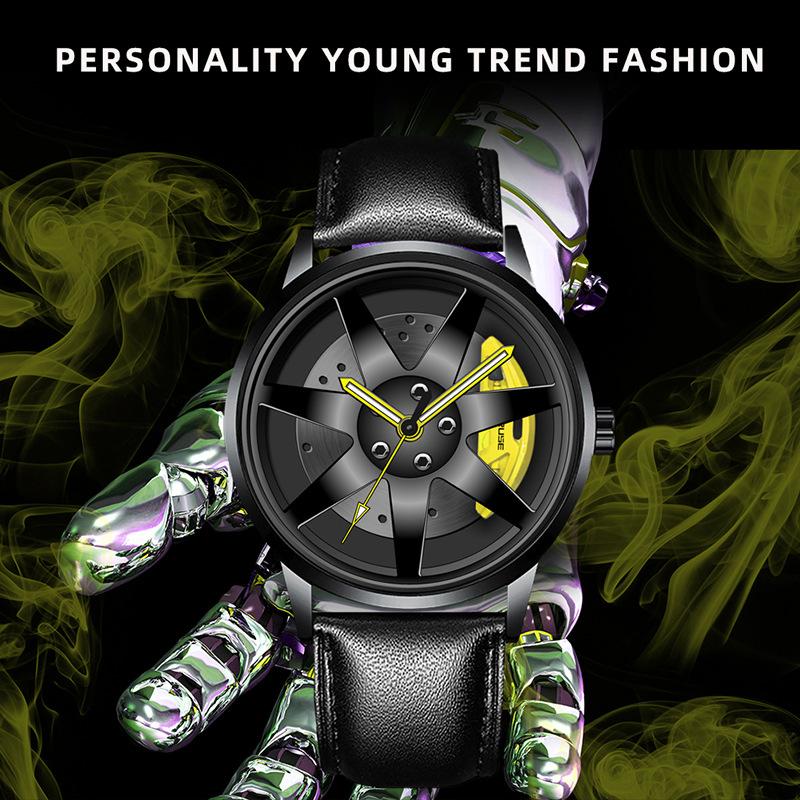 Hollow Watch Повседневные мужские часы Деловые часы Спортивные часы Кварцевые часы Кожаные часы