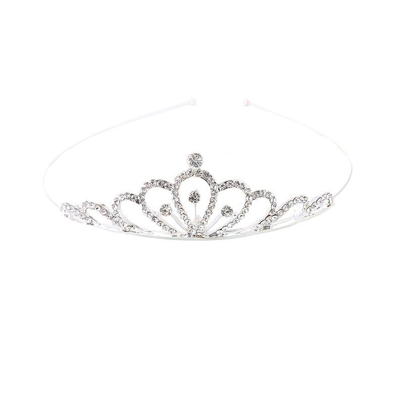 Korean New Style Children's Crown Princess Birthday Headband Children's Day Performance Hair Accessories Bride Wedding Hair Crown Headband