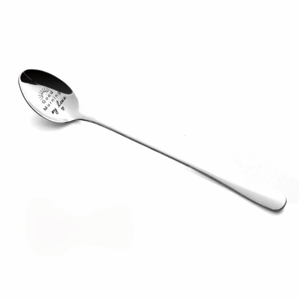Engraved Design Key of Love Spoon Personalized Text Love Letter Spoon Romantic Gift