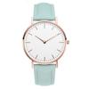 Simple Elegant Watch for Women  Pink White Leather Watchband Dress Lady Wrist Watches Casual Female Clock  Montre Femme