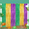Золотой Завораживающий Зеленый Фиолетовый Дождь Занавес Для Потрясающей Установки Марди Гра Событие
