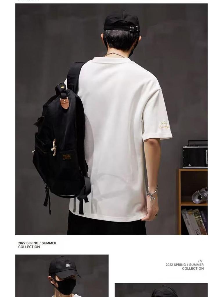 Мужская футболка больших размеров с коротким рукавом и круглым вырезом с принтом смайлика - Летний тренд