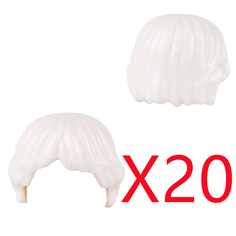 MOC Городские строительные блоки Части тела фигурок Креативные аксессуары Длинные волосы Коричневые Черные Золотые Мини-кирпичики Совместимая игрушка Подарок k030