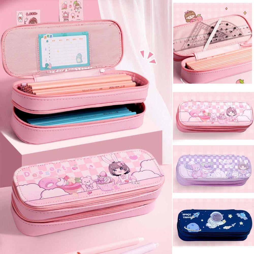 Portable Storage Box Multi-function Pen Case Durable Pencil Case  Student School Supplies