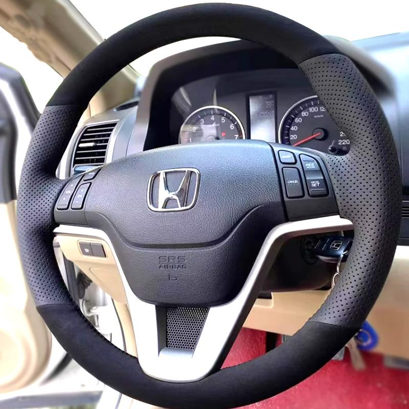 Ручная прошивка чехла на руль автомобиля для Honda CRV CR-V 2007 2008 2009 2010 2011 Сделай сам Замша и Кожа Аксессуар для интерьера