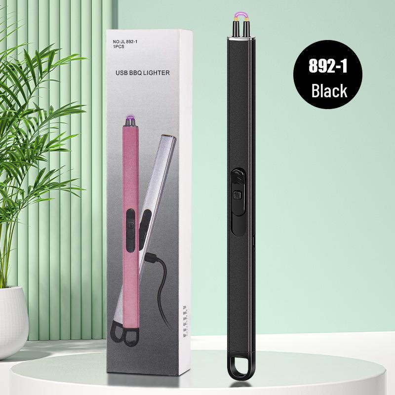 USB-зажигалка с ветрозащитой и крючком – Электронный поджигатель для кухонных свечей.