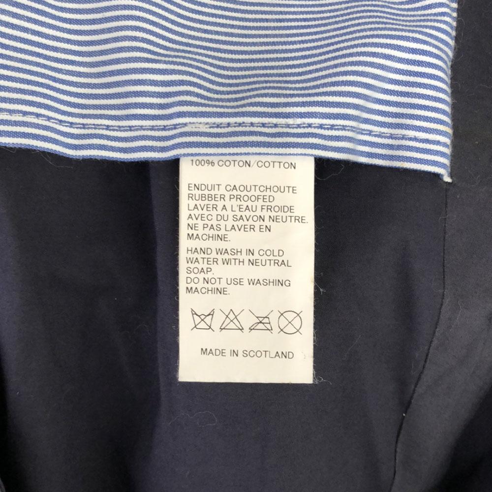 Макинтош Сделано в Англии Прорезиненное пальто с воротником из нержавеющей стали 36 Темно-синий Женский Б/у