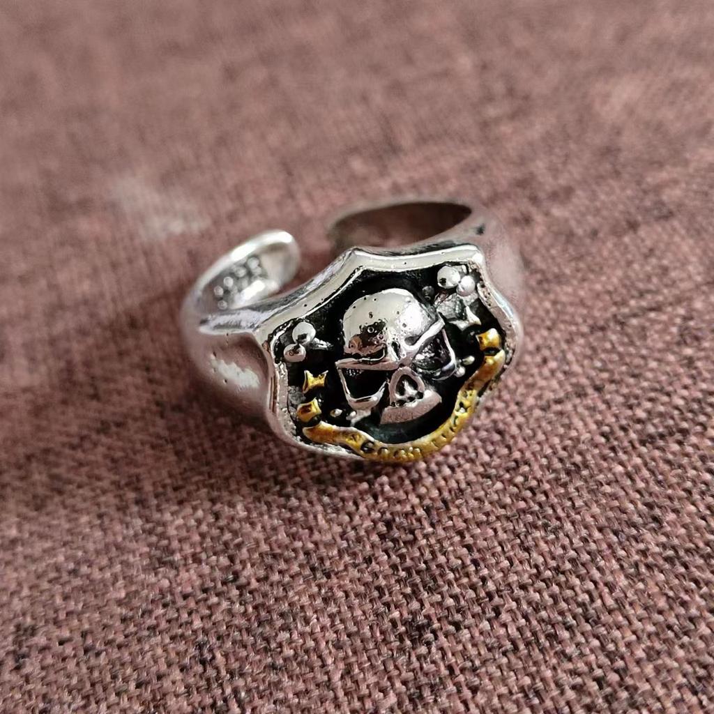 Retro European and American Lucky Skull Ring Punk High-end Sense