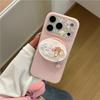 Розовый чехол для iPhone 17 Pro Max в горошек с магнитным креплением Apple