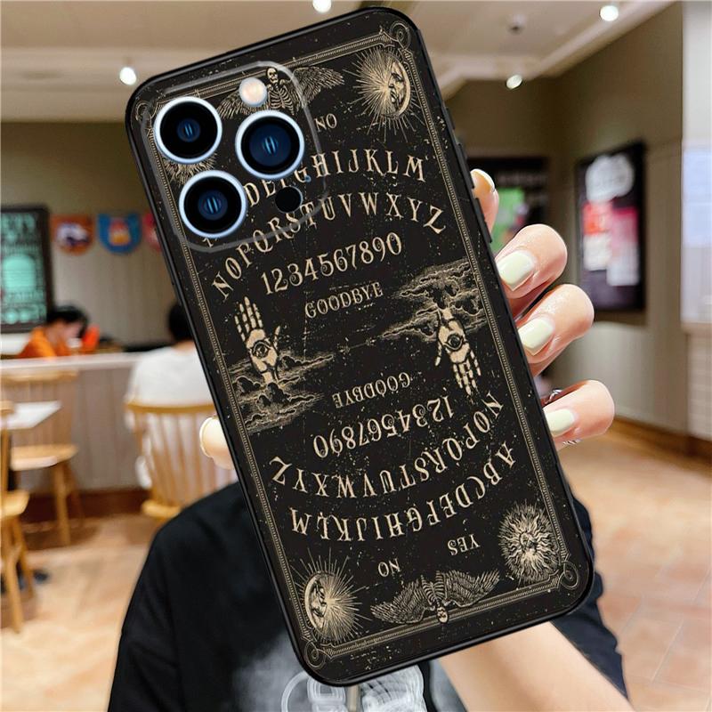 Girly Pastel Witch Goth Ouija Case For iPhone 17 16 15 14 13 12 11 Pro Max Mini Plus 16e 17 Air Bumper Cover Accessories