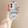 KEYSION Милый чехол с 3D-мультяшным изображением уха для VIVO Y17S с браслетом, мягкий силиконовый противоударный чехол для телефона VIVO Y17S 4G