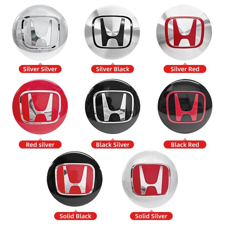 56mm 60mm 65mm Car Wheel Center Hub Cap Rim Cover Stickers For Honda Civic Fit Jazz Accord CRV City Odyssey Passport Pilot Vezel