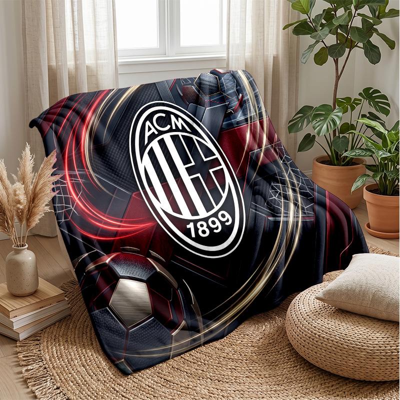 AC Milan Theme blanket Soft Flannel Blanket Plush Throw Blanket Cozy Sofa Bed Blanket for Home Decor