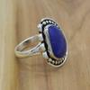 Серебряное кольцо с драгоценным камнем из ляпис-лазури для женщин, хрустальный кварц и стерлинговое серебро 925 пробы, уникальные ювелирные изделия ручной работы, подарок для нее