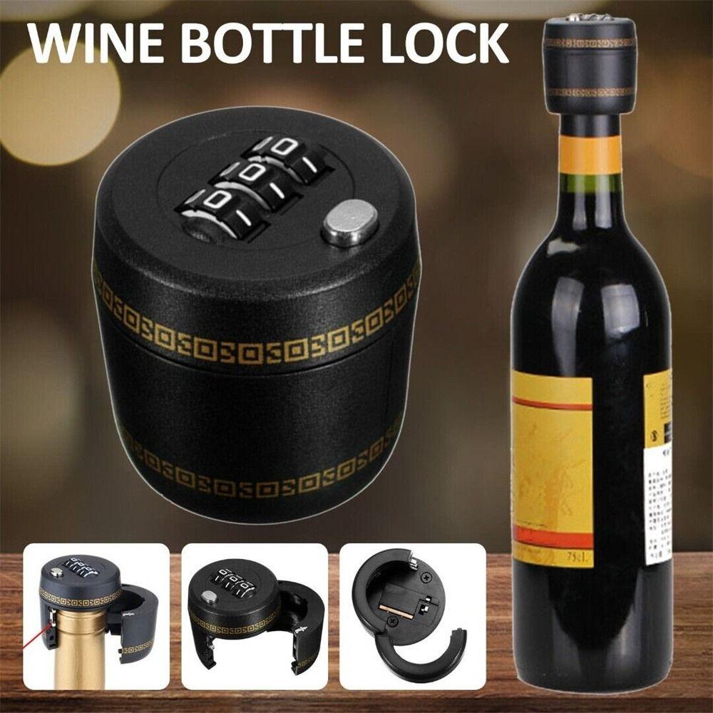 Sealer Bottle Cap Password Protected Wine Bottle Lock Wine Stopper Bottle Combination Lock