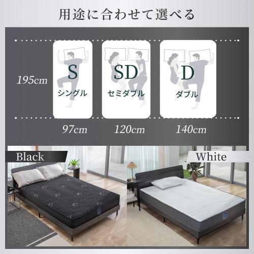GOKUMIN Pocket Coil Mattress [Thorough Lumbar Support] 20cm Thick, High Resilience, 180N, High Durability, 32D Body Pressure Distribution, Gokumin Sem
