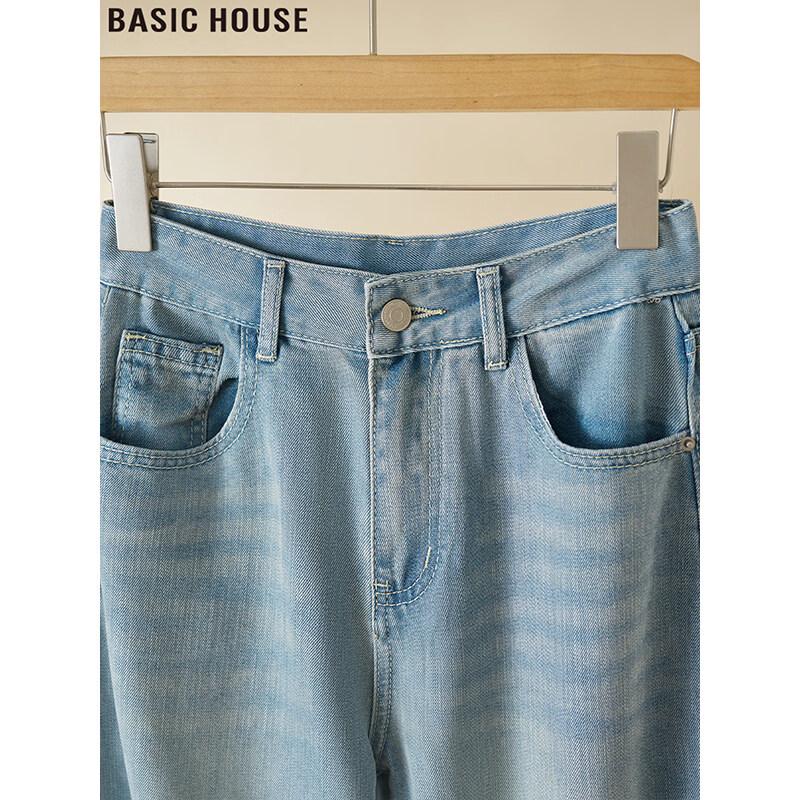 Женские джинсы Basic House из смесовой ткани с лиоцеллом, широкие