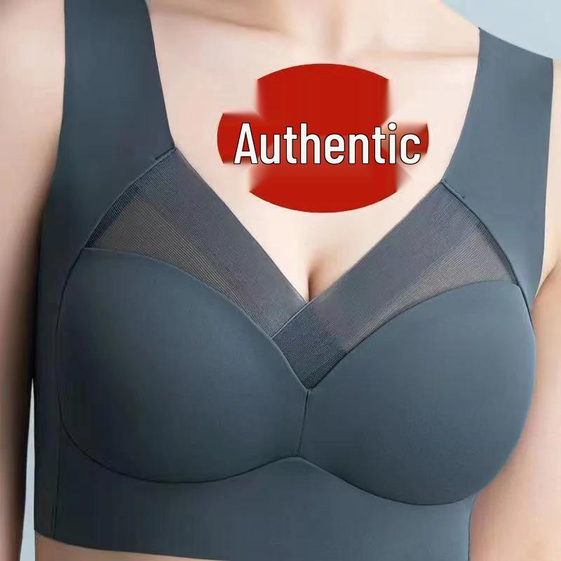 Seamless Silk Sports Bra: Anti-Sag, Fixed Cup, Wireless Design with Beautiful Back