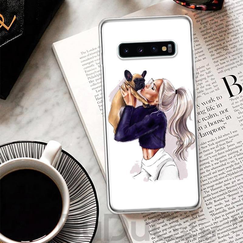 Чехол-обложка для телефона Samsung Galaxy M12 M21 M30S M31 M32 M51 M52 Note 20 Ultra 10 Plus 9 8 J4 J6 + J с принтом 'Принцесса Женщина-Босс Кофе'