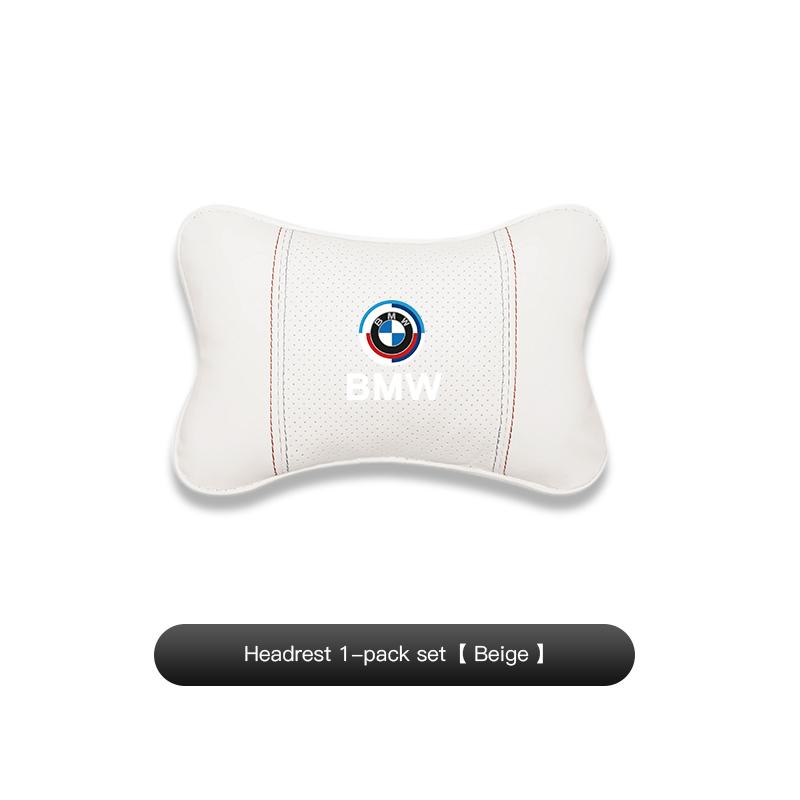 YMZP2 Suede Car Neck Pillow Headrest Lumbar Support Pillow Spine Protect sticker For BMW X5 X3 F40 F10 E34 E39 E90 X6 E30 F20 E46 F30
