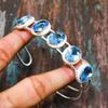 Swiss Blue Topaz, Gemstone Handmade Solid 925 Sterling Silver Jewelry Bangle For Women