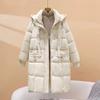 Новое утолщенное хлопковое пальто средней длины с капюшоном, свободное зимнее хлопковое пальто, женская приталенная хлопковая куртка