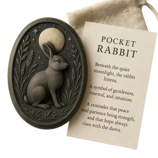 Animal Pocket Hug with Positive Card Emotional Support Love Heart Wolf Turtle Owl Rabbit Crow Pocket Token Decoration Inspirational Encouragement Gift