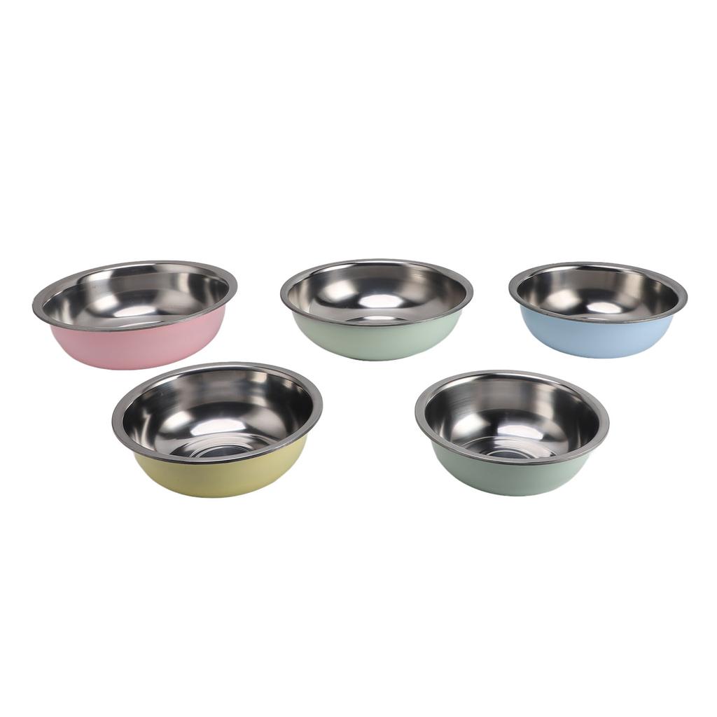 5pcs Stainless Steel Mixing Bowl Set Round Nesting Bowls Multifunctional Metal Serving Bowls Kitchen