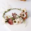 Hair Jewelry Bride Hair Band Headwear for Wedding Flower Wreaths Flower Tiara Garland Crown