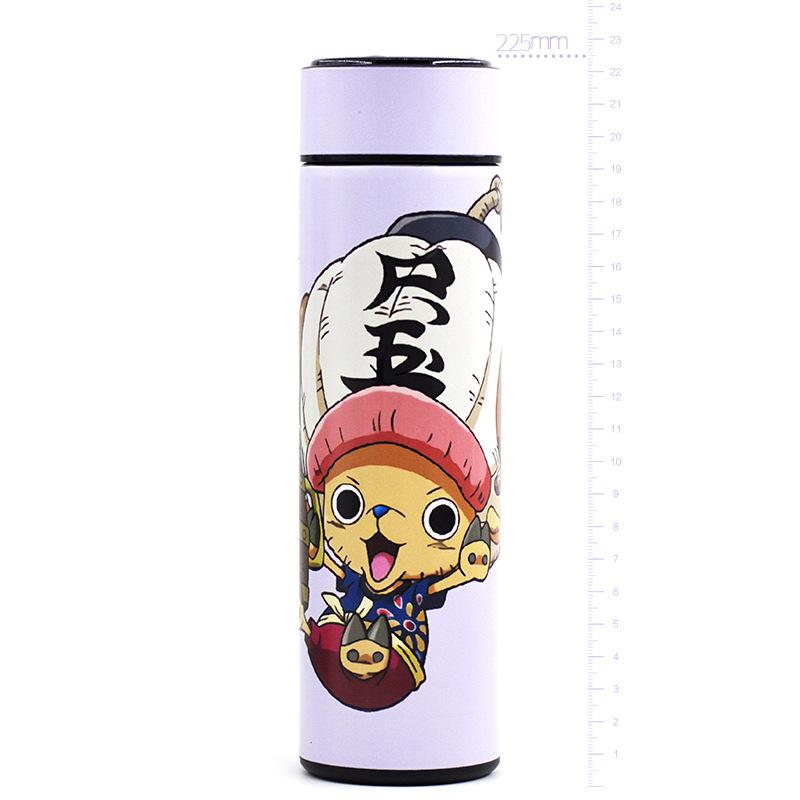 Фигурка Аниме Мультфильм One Piece Вакуумная Кружка 480 мл Луффи Зоро Санджи Косплей Студенческая Термокружка Спортивная Бутылка для Воды Школьный Подарок