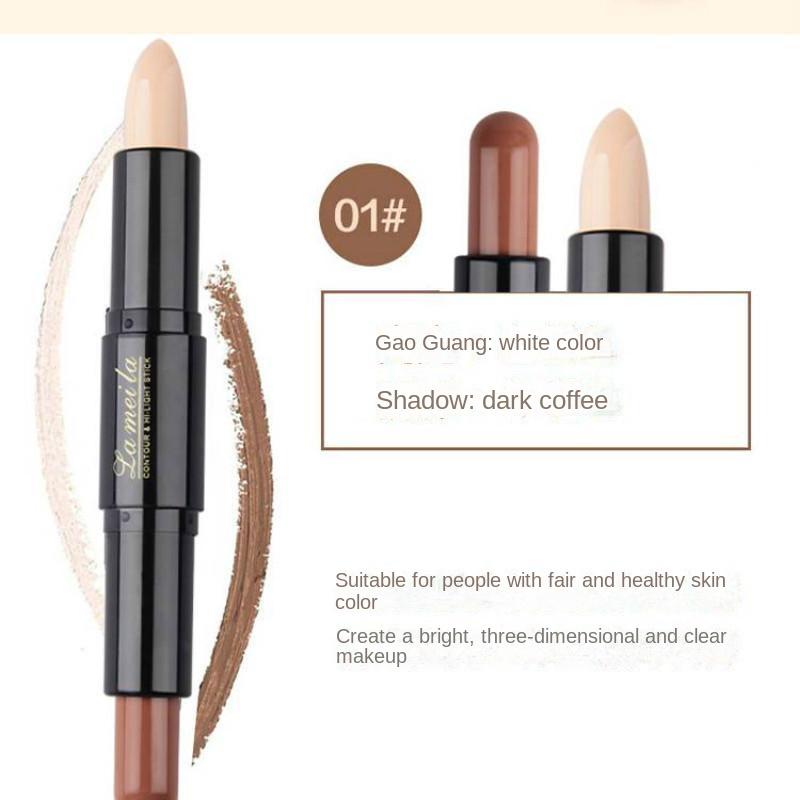 Хайлайтер с двойной головкой Concealer Stick для маскировки следов прыщей, темных кругов под глазами, контуринга, осветляющего консилера Shadow Stick, водостойкого студенческого макияжа