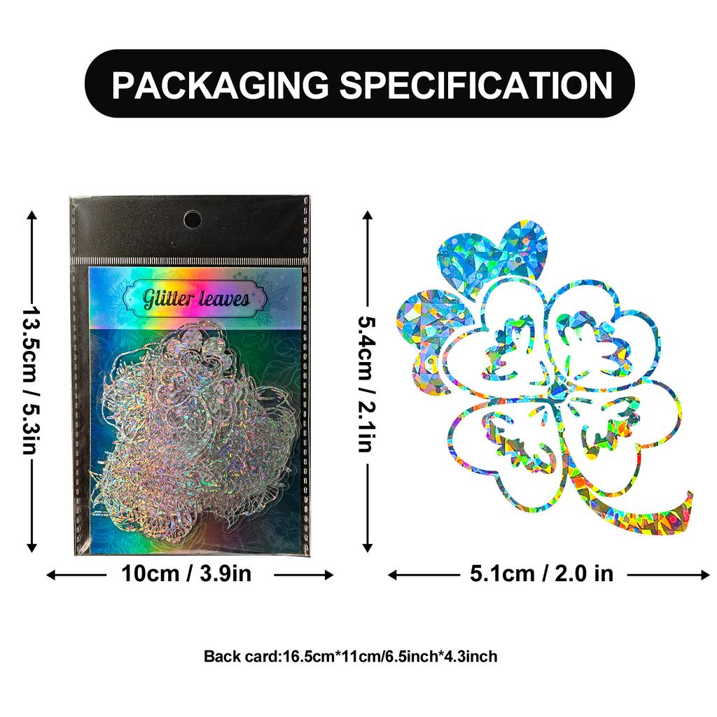 50 Laser Leaf Stickers Shrimp Skin Hemp Stickers Retro Goo Ka Laser Stickers