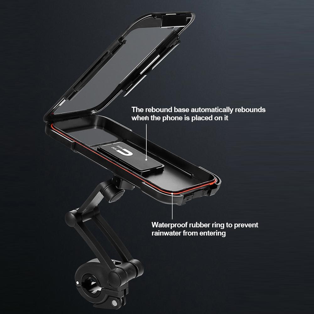 Waterproof Motorcycle Mobile Phone Navigation Holder Universal 360° Swivel Adjustable for Bicycle Motorcycle Cellphone Support