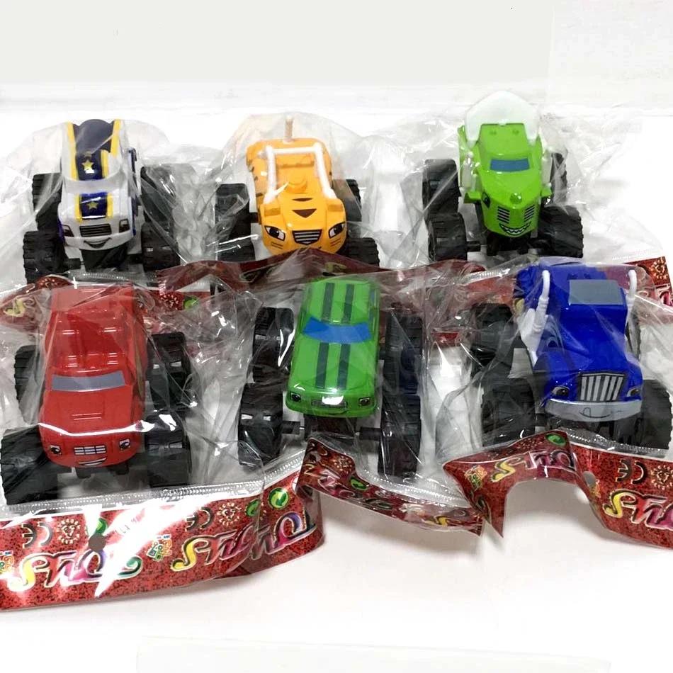 6 шт. Набор игрушечных машинок Blaze Monster Racing Car, литье под давлением, Россия, Грузовик-дробилка Miracle Crusher, Трансформирующиеся игрушки для детей, Лучшие подарки